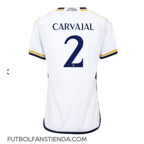 Real Madrid Daniel Carvajal #2 Primera Equipación Mujer 2023-24 Manga Corta